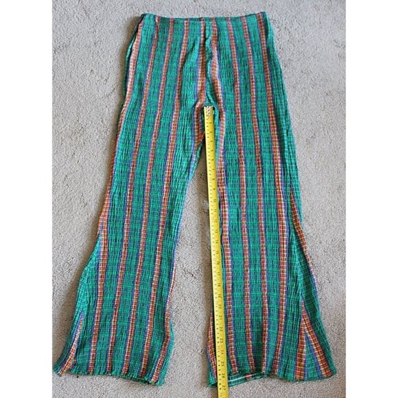 Free People - Fine Line Slim Pants in Green Combo, size Medium - Picture 8 of 9